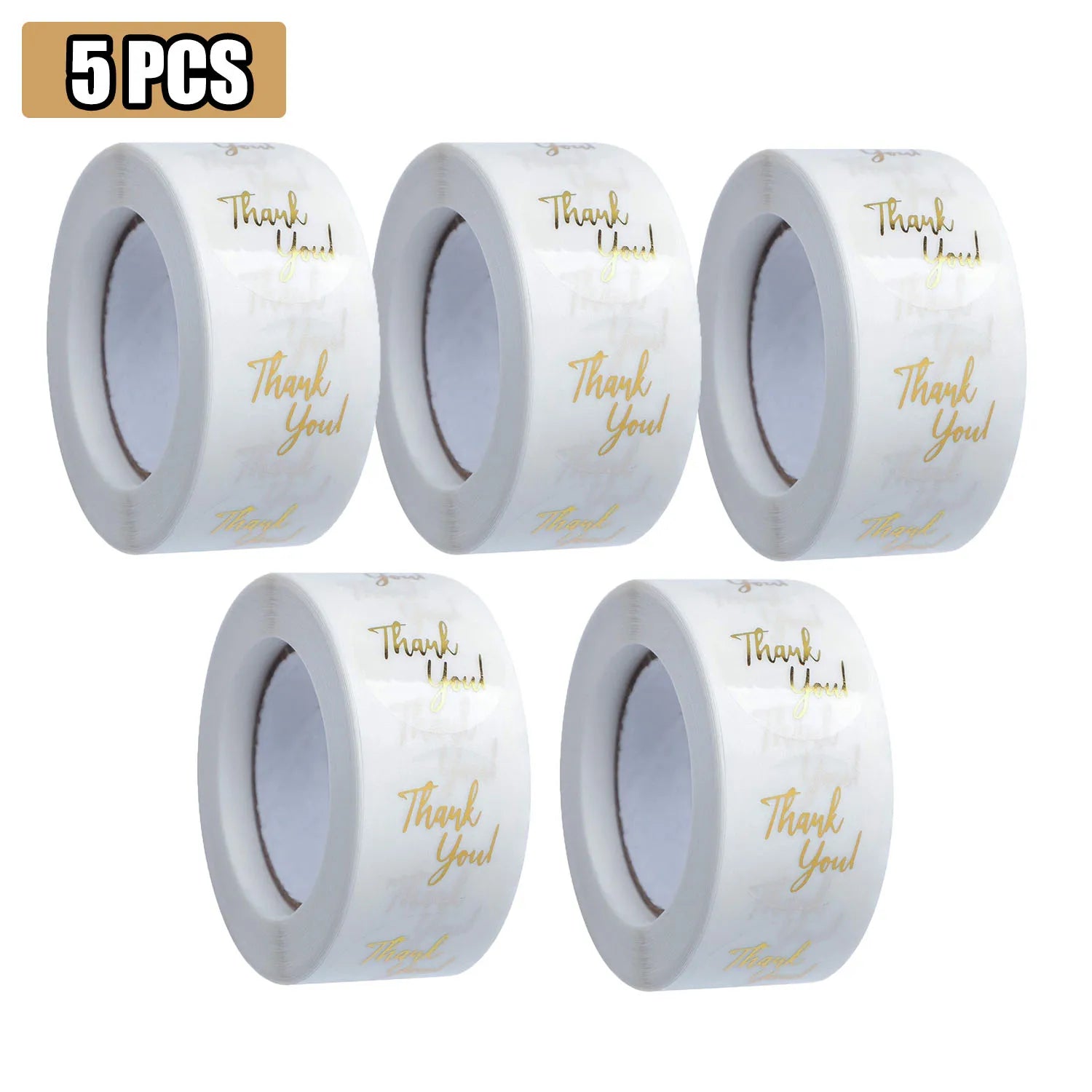 500 Pcs Gold Foil Thank You Stickers for Small Business