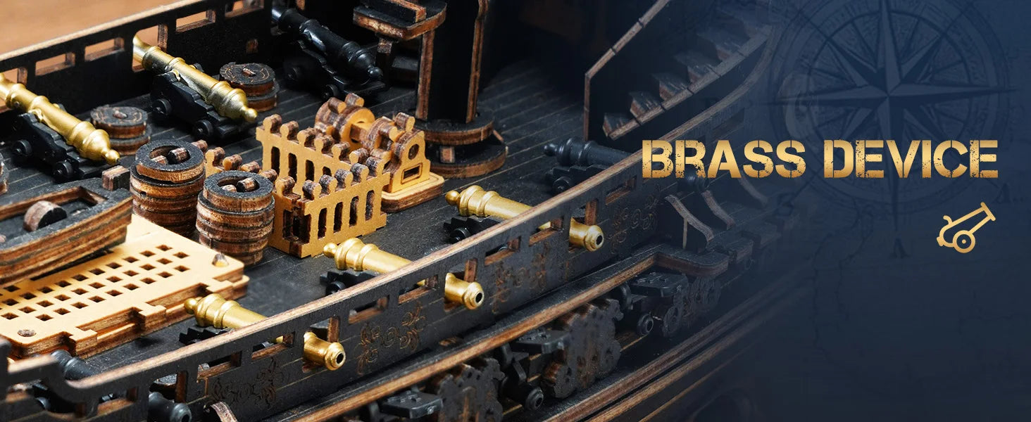 Robotime Rokr Ξύλινο Σετ Μοντέλου Πλοίου – Το Μπαρκάκι Θαλασσοχελώνα