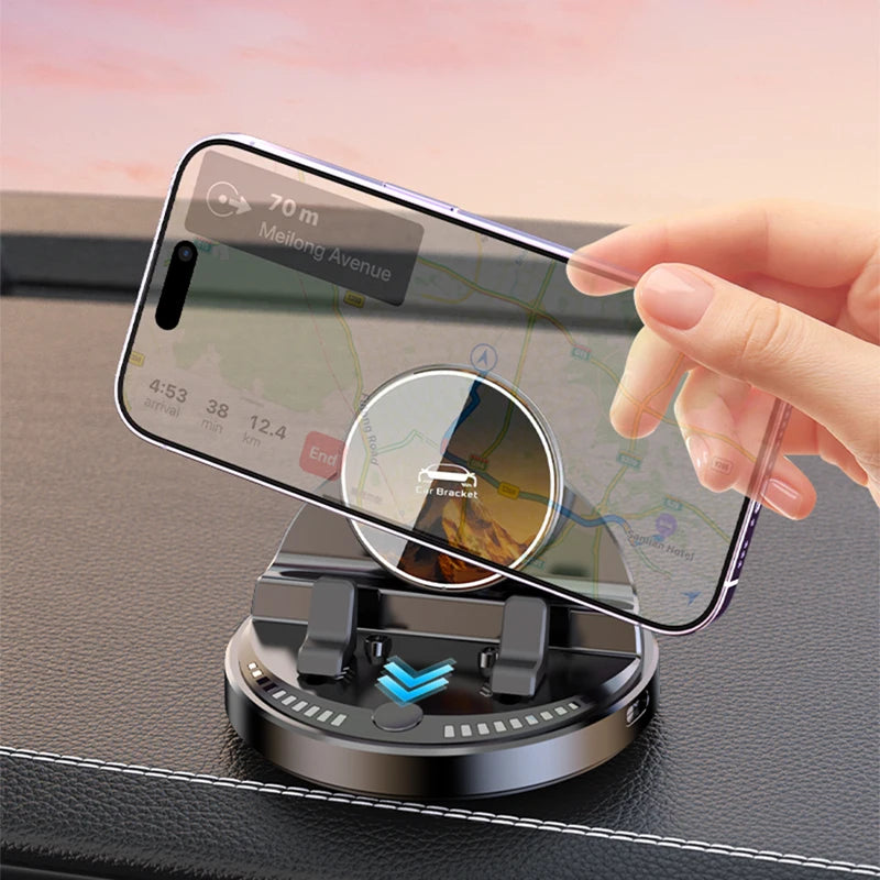 SEAMETAL 15W Wireless Charging Phone Mount for Car Electric Clip Dashboard Phone Holder Universal Phone Stand for iPhone/Samsung