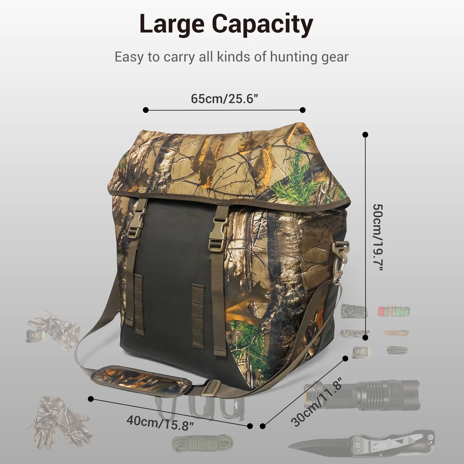 Hunting Scent Proof Bag with Airtight Zipper, 600D Oxford