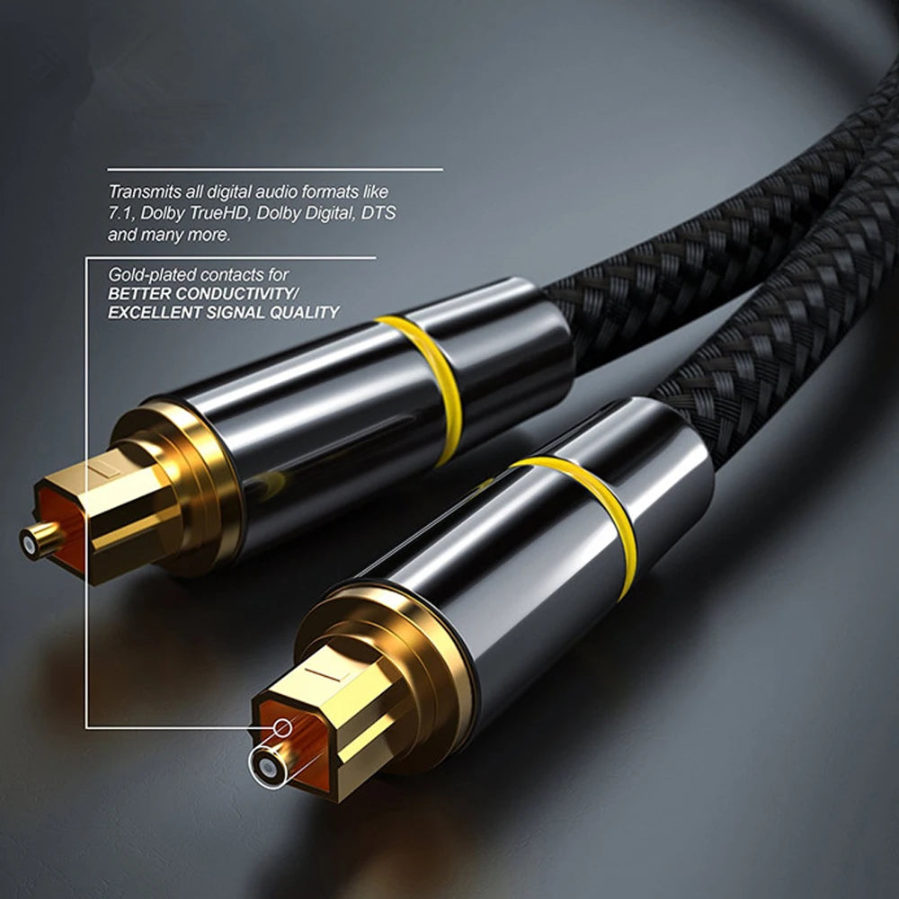 Digitální optický audio kabel Toslink, 1–3m