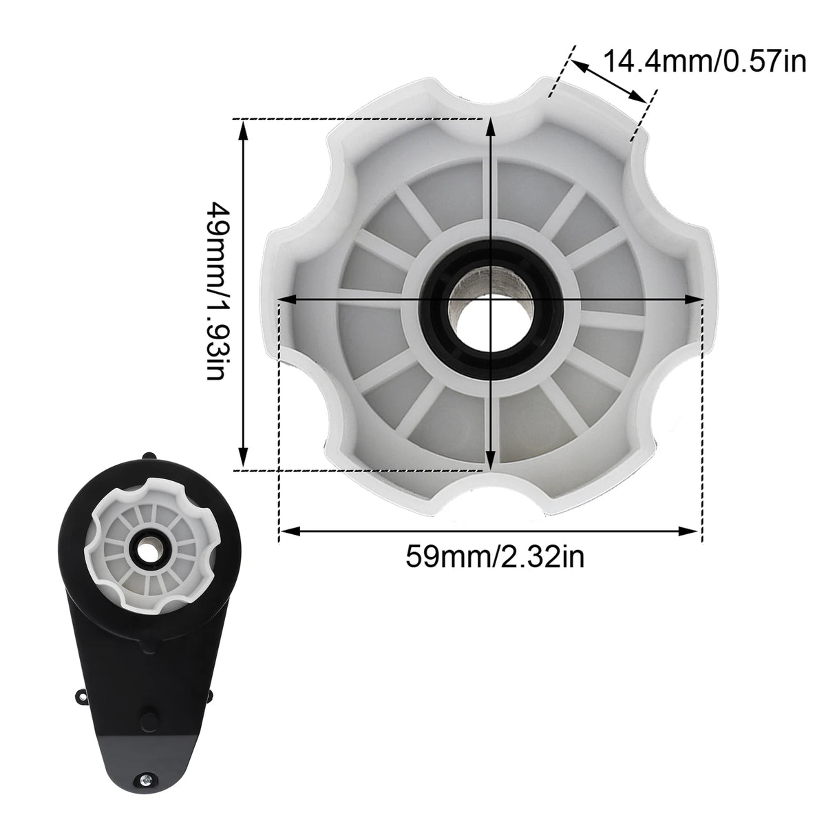 RS555-Getriebemotor 24 V für Kinder-Elektroautos