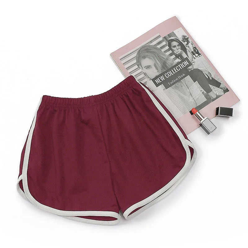 Women yoga Shorts Summer outer wear mid-waist casual loose straight pants lady stylish thin breathable wide leg gym short pants 