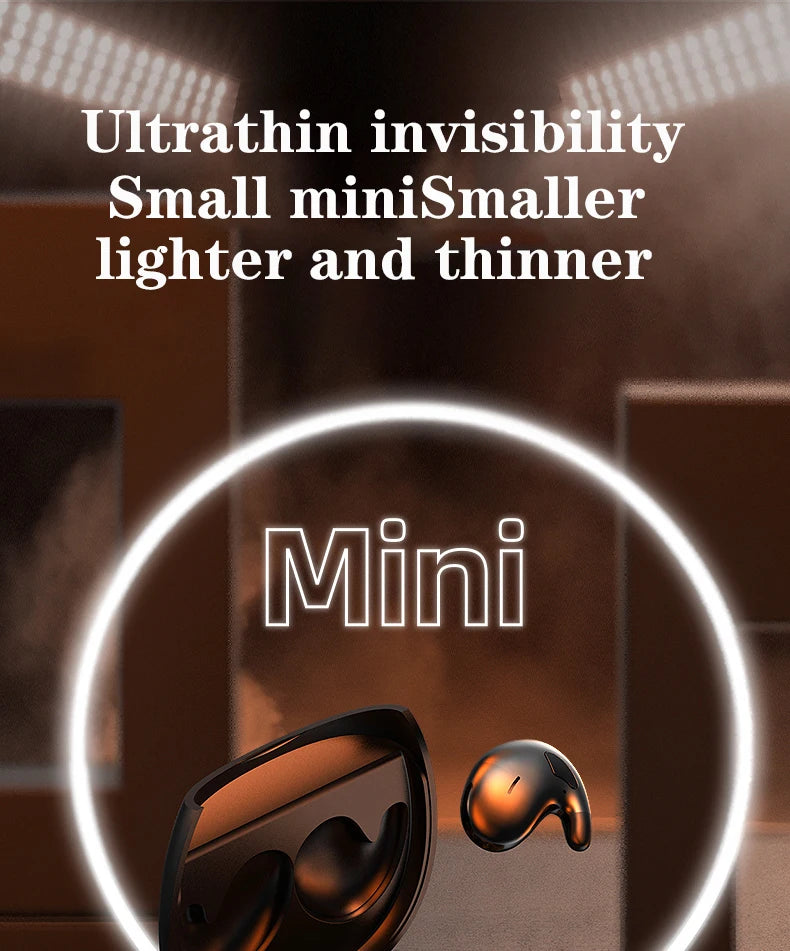 SK Ultra-tin Sleep Headphones 5.3 Wireless Bluetooth Headset Invisible Earbuds Hidden In Ear Button Sports Earphones Waterproof