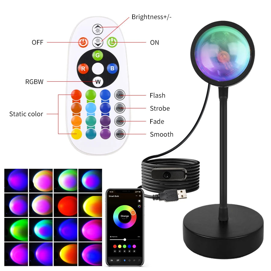 Smart USB Sunset Projection Lamp