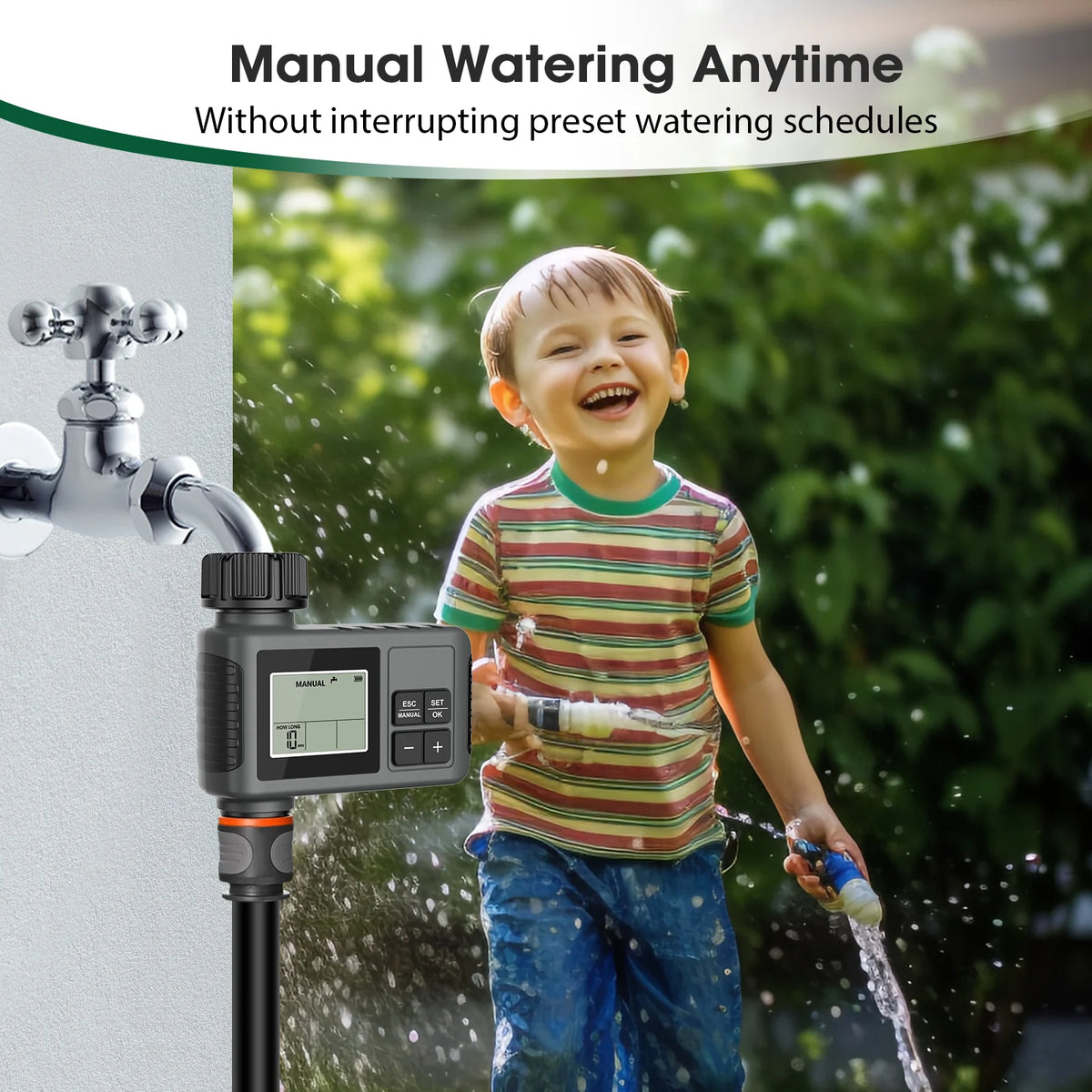 SGW05 Single-Outlet Garden Water Timer with LCD