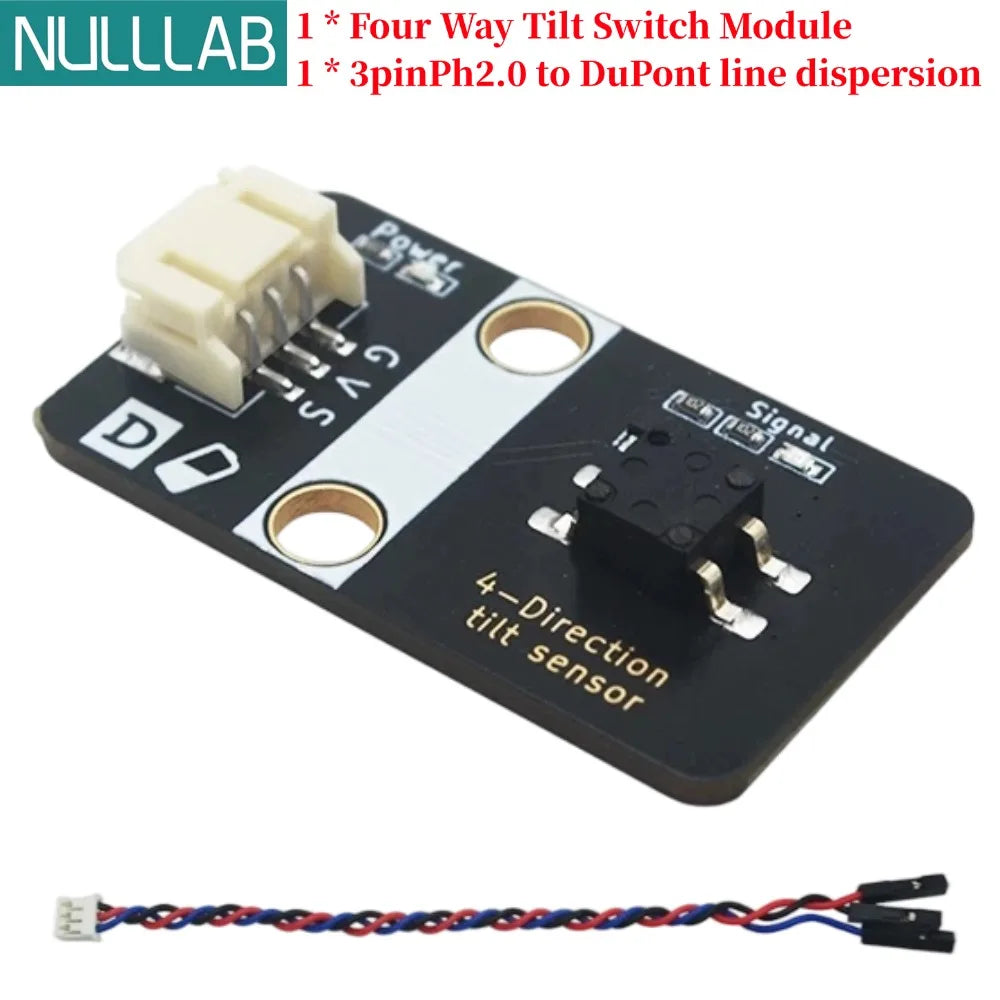 Four-Direction Tilt Sensor Module, 3-5 V