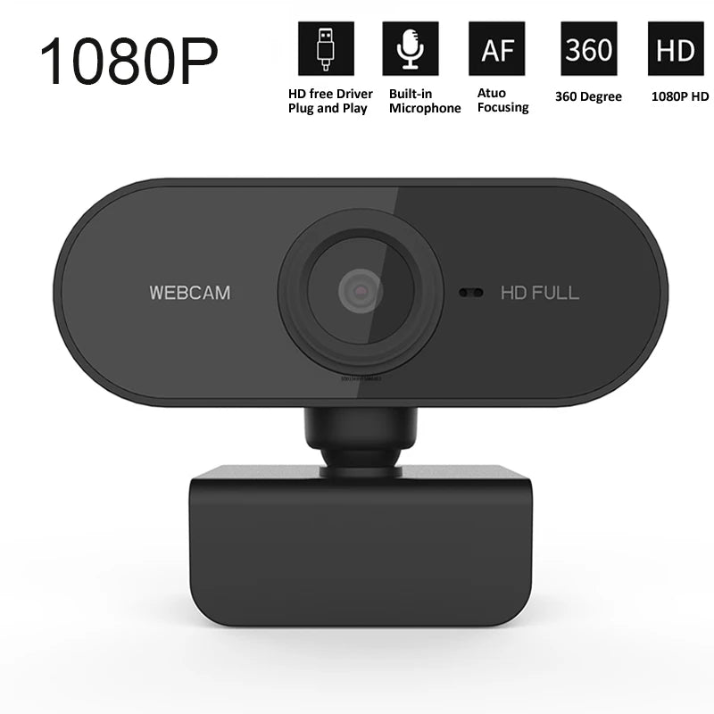 USB Webcam with Microphone, 1080p or 4K Option
