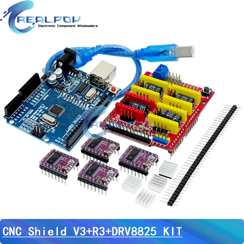 Scheda di espansione CNC Shield V3 con opzioni A4988 o DRV8825