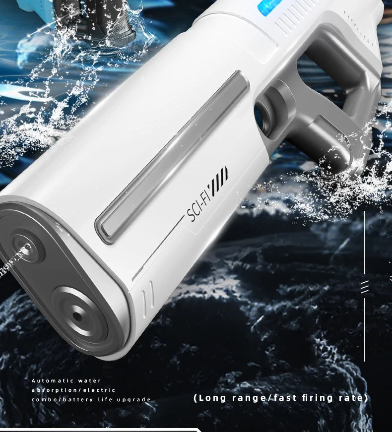 Electric Automatic Water Storage Gun Toys Portable Children Summer Beach Outdoor Fight Fantasy Spray Gun Toys Boy Kid Adult Game 