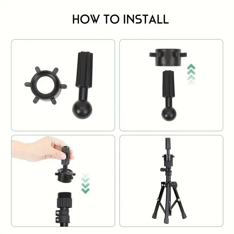 Adjustable Tripod Stand for Compatible Mannequin Heads