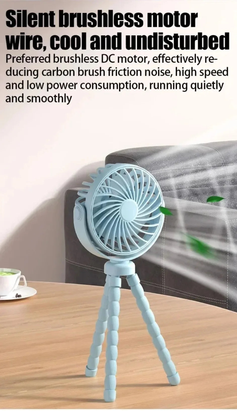 Portable Bladeless Fan for Strollers