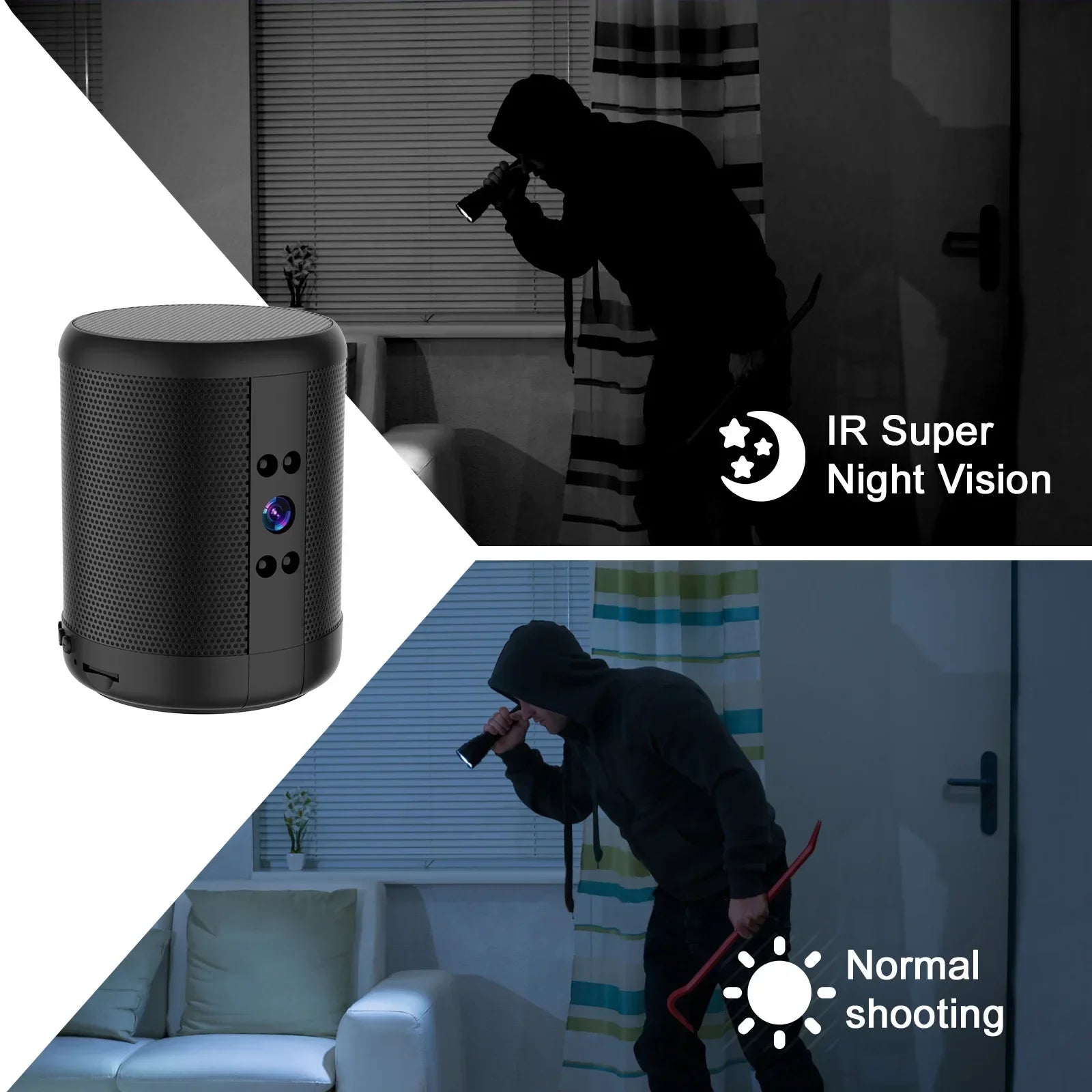 1080P HD Mini Wifi Camera Bluetooth Speaker Home Security Surveillance Night Vision Two-way Remote Intercom Cam 3600mah Battery