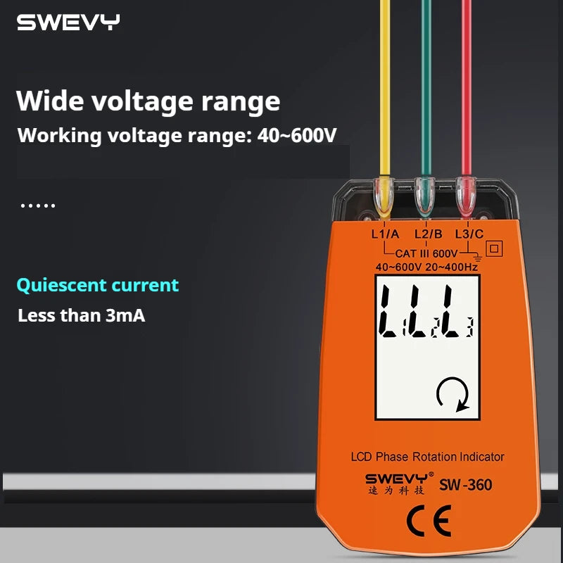 SW360 Trojfázový Tester Rotace