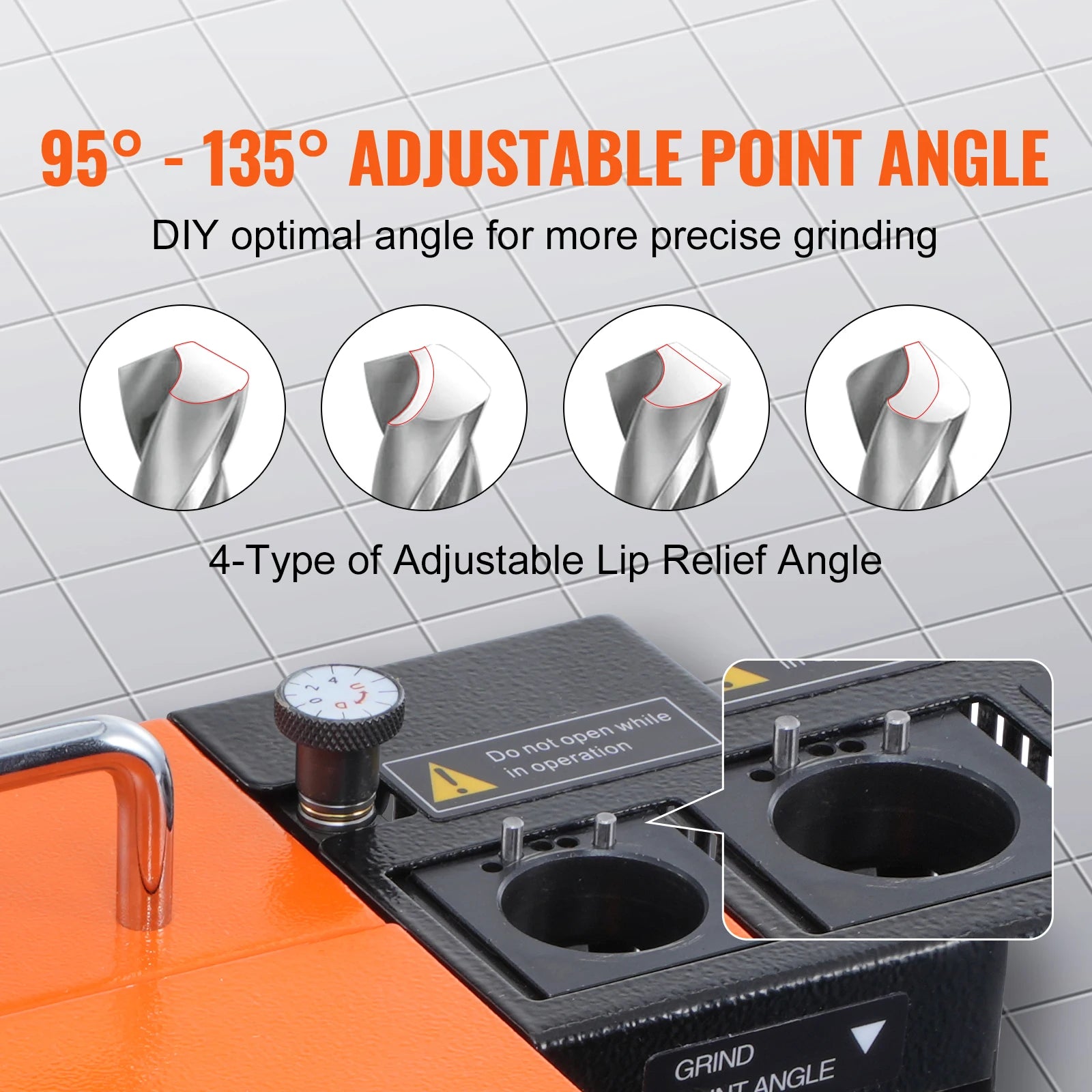 Affûteur de forets SucceBuy 3-13mm, affûteur portable pour meuleuse d’angle avec 11 pinces, pour atelier d’usine