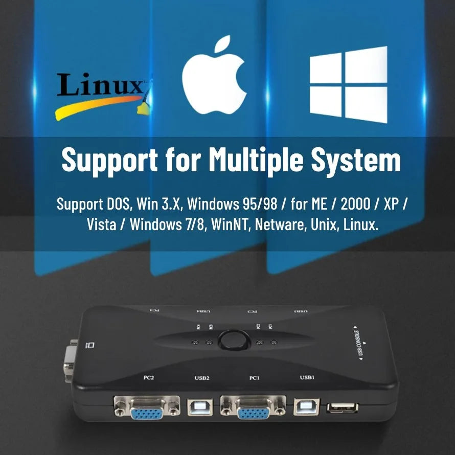 VGA USB KVM Switch - Two or Four Computers