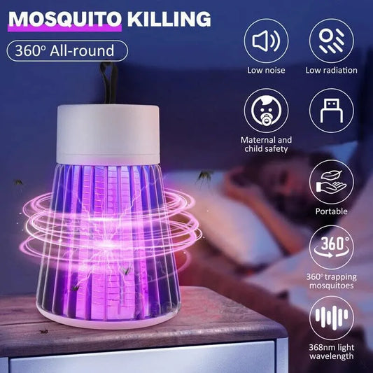 1PC Electric Shock Mosquito Killer Lamp Waterproof Two-in-One Bug Zapper For Bedroom Outdoor Use - Kills Moths Wasps Gnats More!