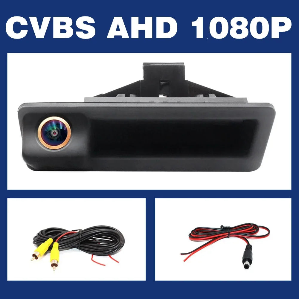 1080P AHD zpětná kamera pro madlo kufru BMW pro couvací zobrazení