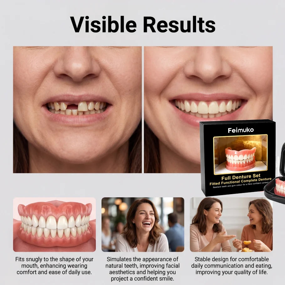 Kit de capas cosméticas temporárias para prótese dentária em silicone