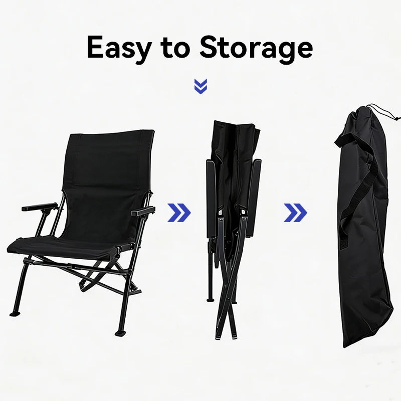 Folding Outdoor Chair with High Back and Handrails