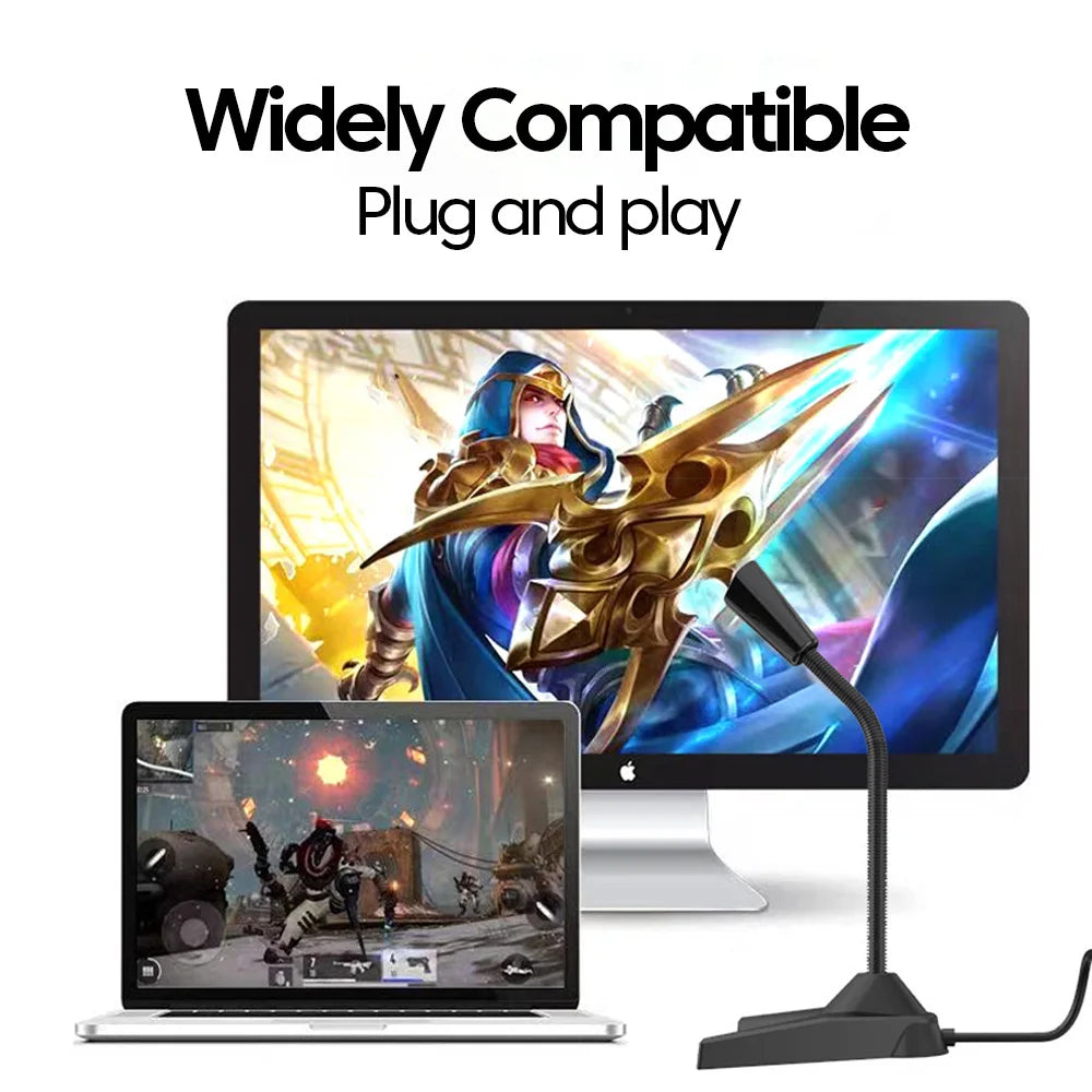 Desktop Condenser Microphone for PC, USB or 3.5mm