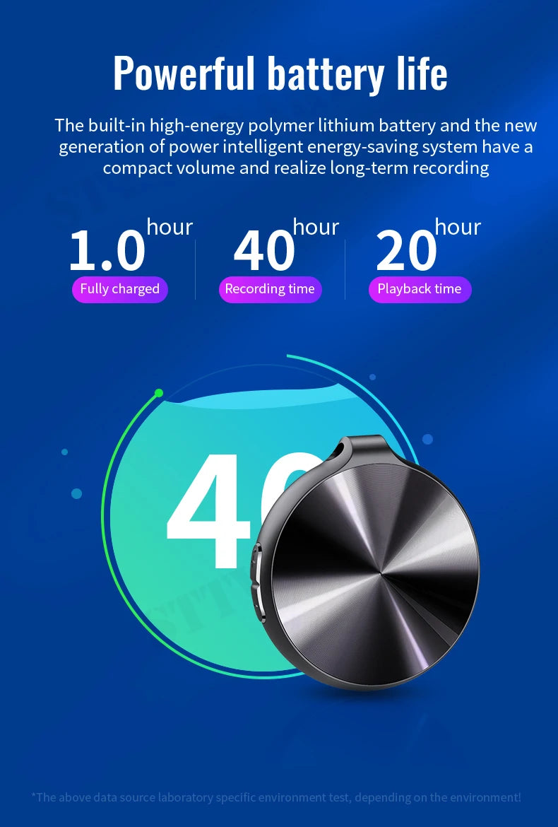 Mini Voice Activated Recorder Necklace Digital Audio Recording Keychain Device Wearable Sound Professional Micro Dictaphone 