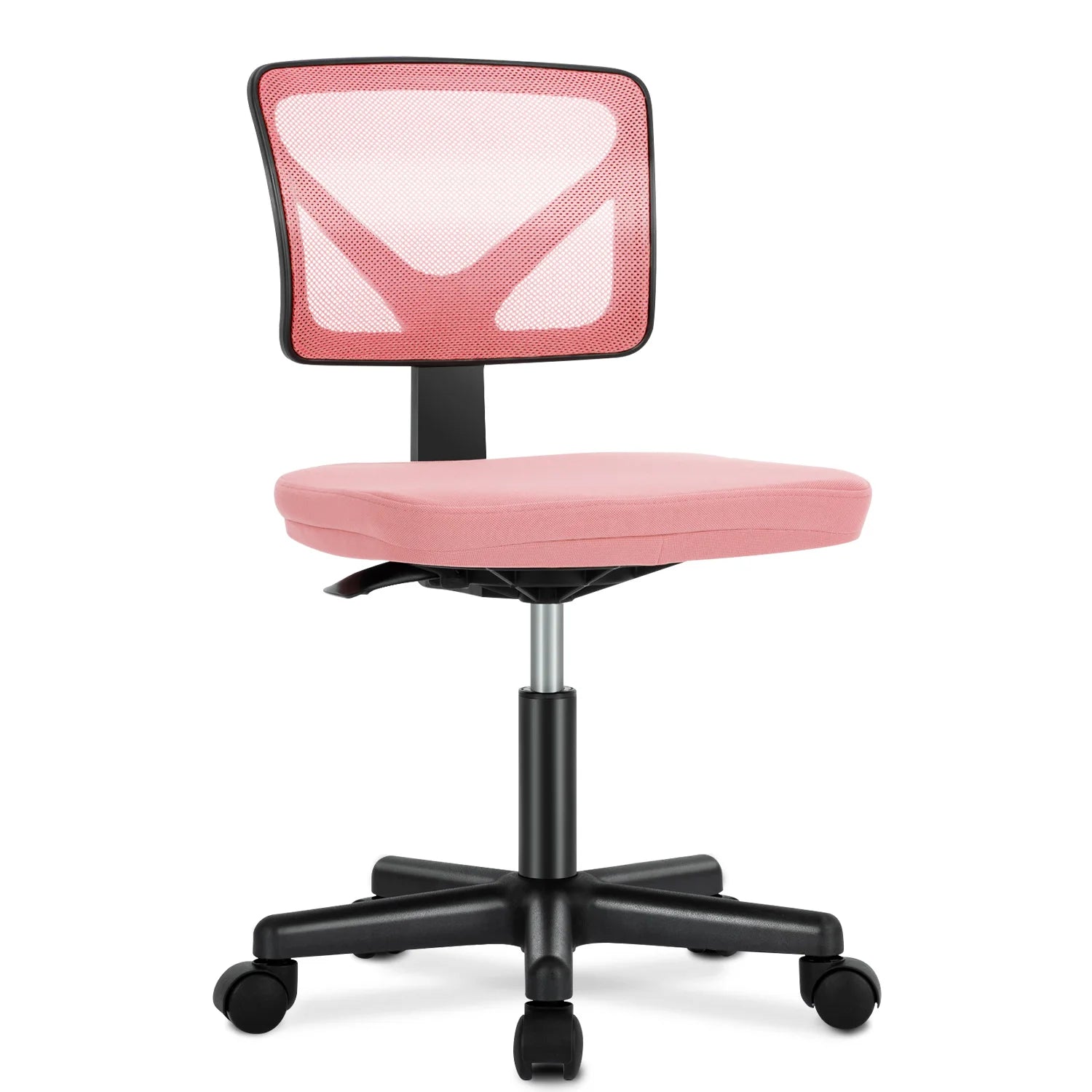 Mesh Armless Office Chair with Lumbar Support & Adjustable Height