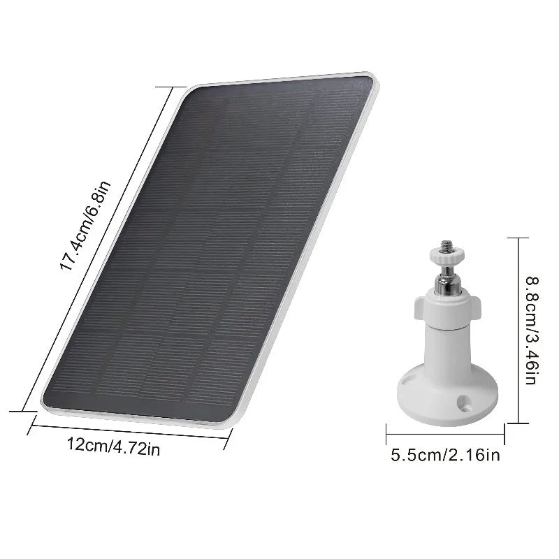 Solar Panel 10W 5V Charging Panel Doorbell Surveillance Camera Low Consumption Security Surveillance Type-C Output 10W