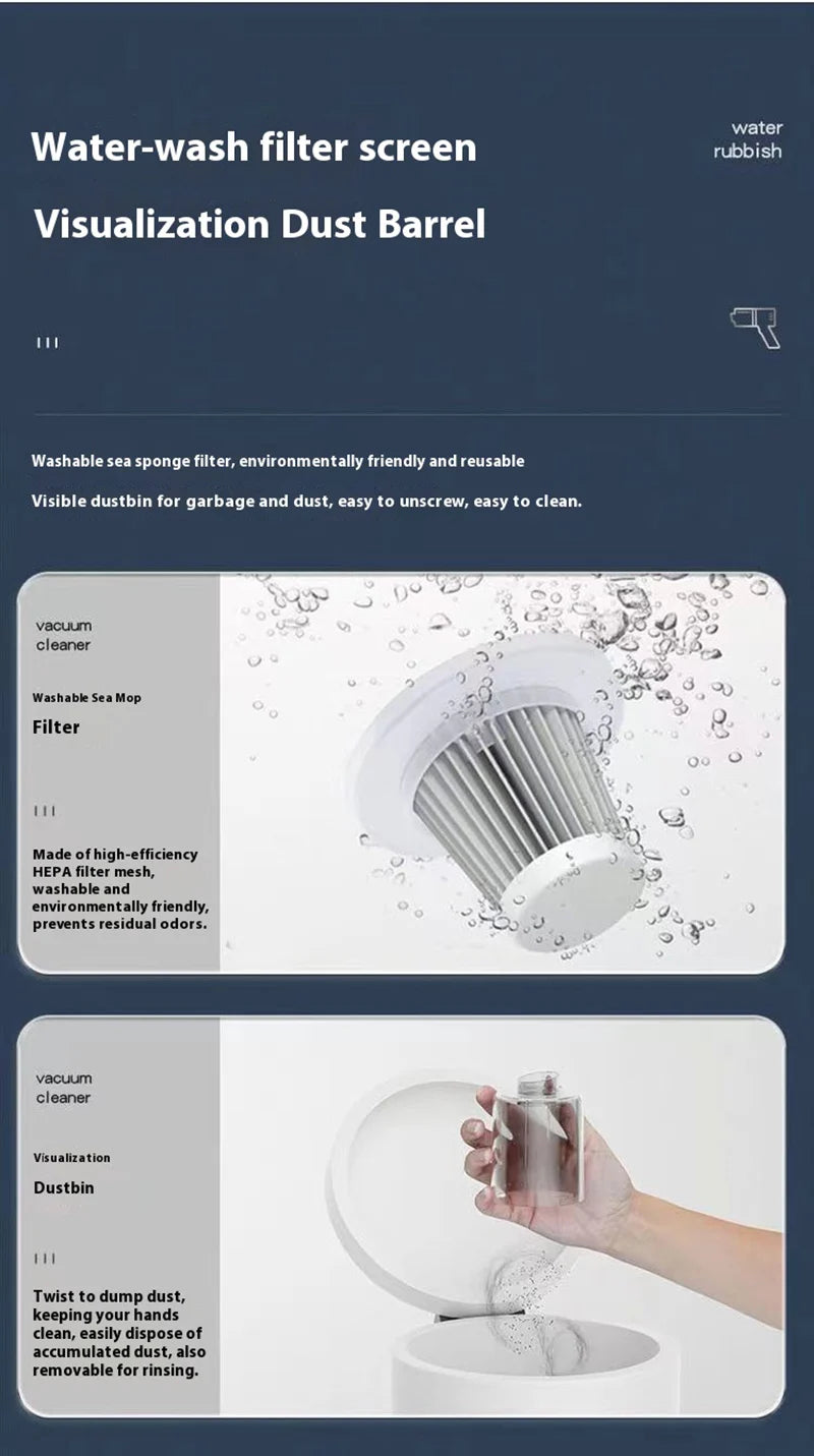 Wireless 690000Pa Car Vacuum Portabale Cleaner Cordless Handheld Vacuum High-power Vacuum Cleaner For Home Office Car New 