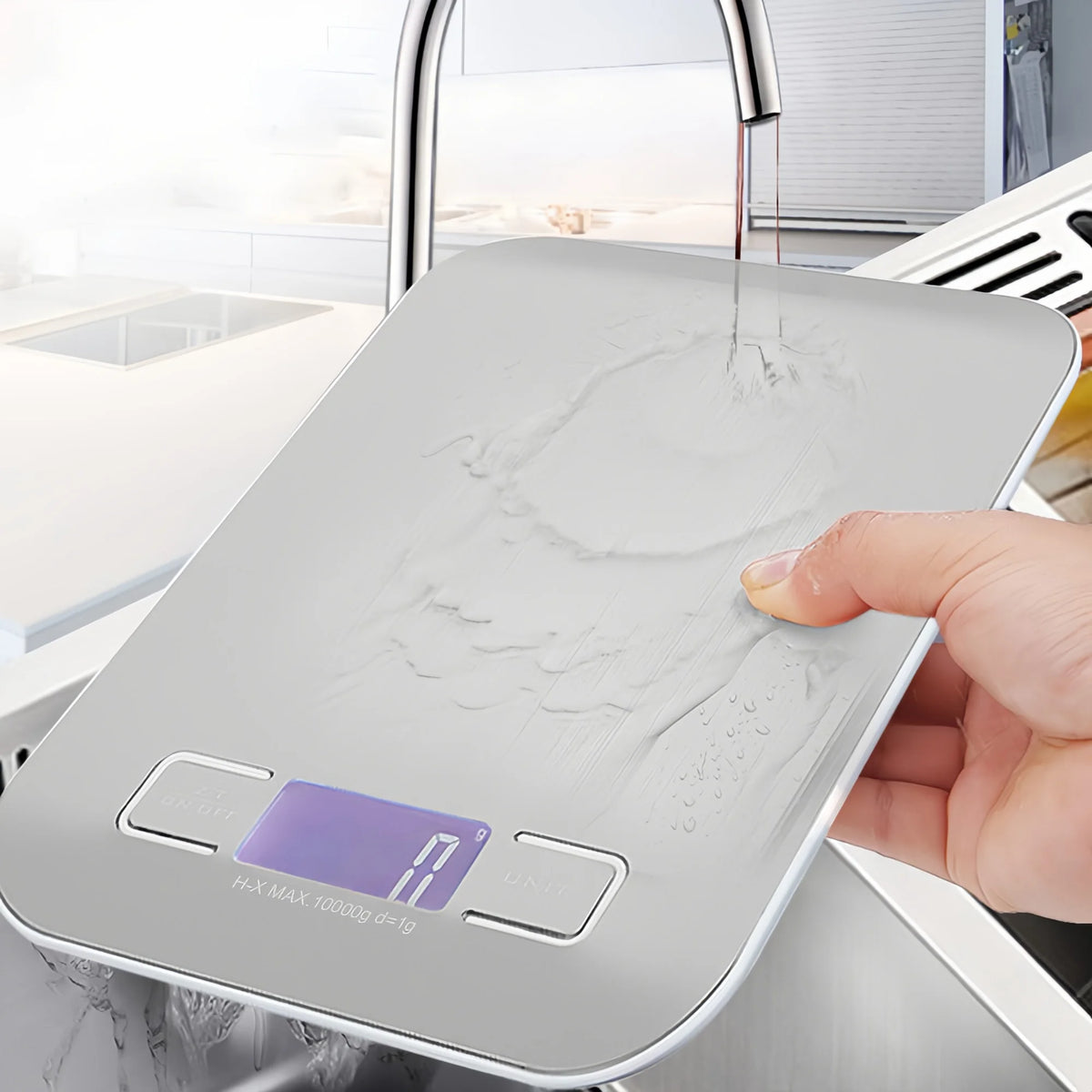 Digital Kitchen Scale with Steel Panel