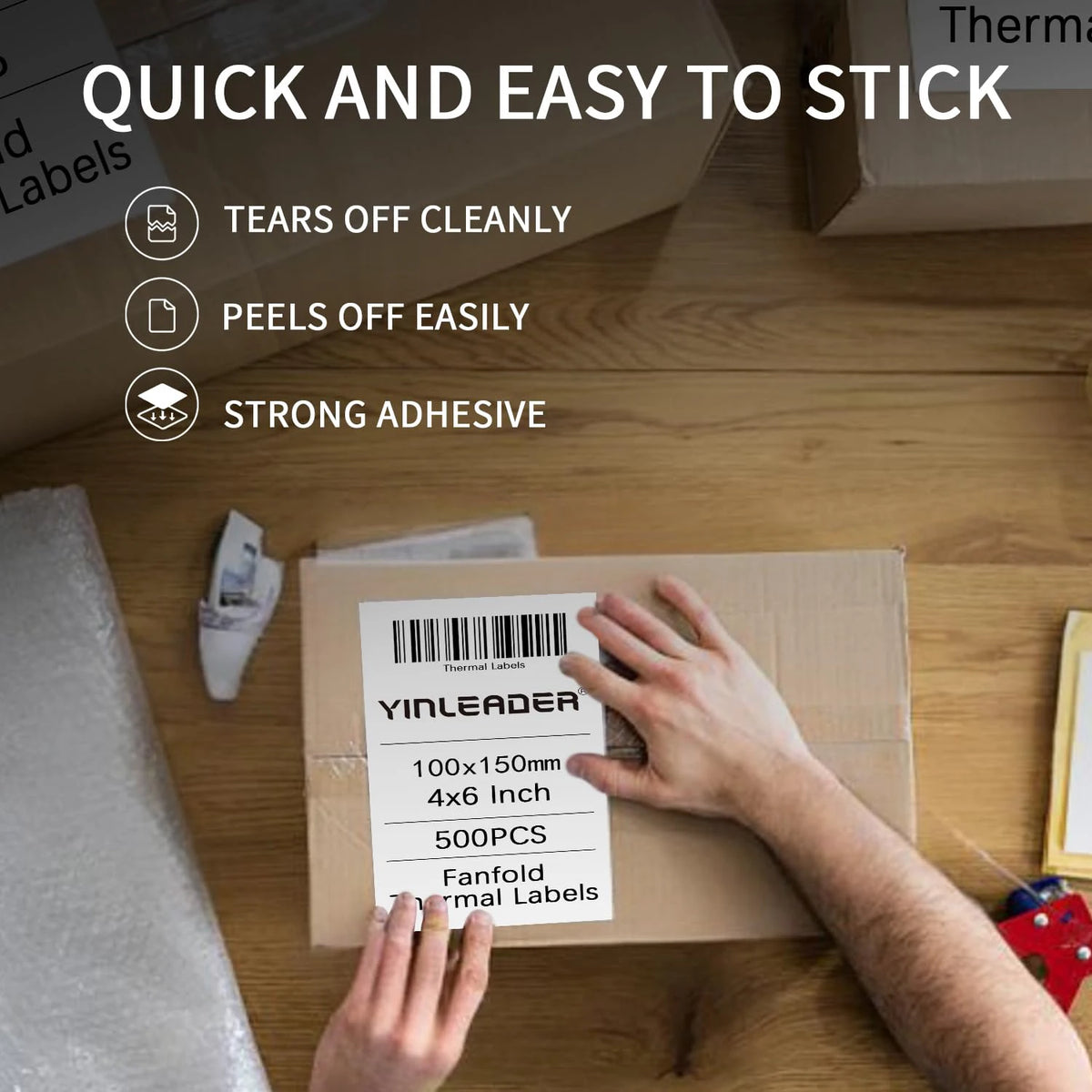 100 × 150 mm Thermal Shipping Labels, Pack Options