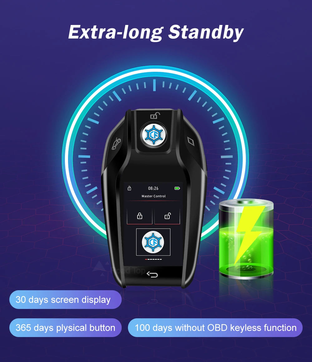 2024 új univerzális LCD okos kulcs APP testreszabott háttérkép BMW LCD KEY kényelmes belépés automatazár