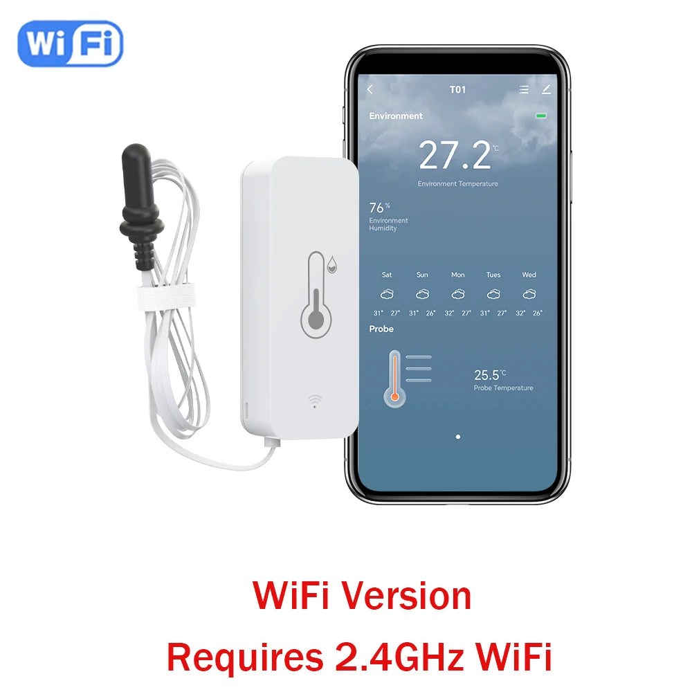Smart Temperature and Humidity Sensor with Probe