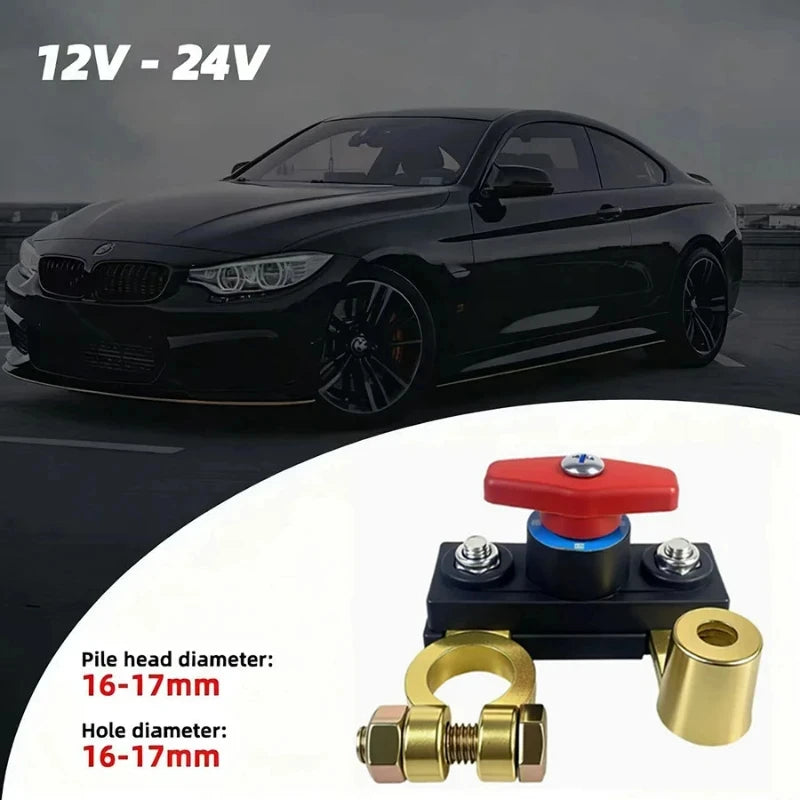 12V/24V ﻿Car Battery Cut Off Switch Disconnect Automatic Circuit Breaker Anti-Leakage Switch Isolator For Cars Truck