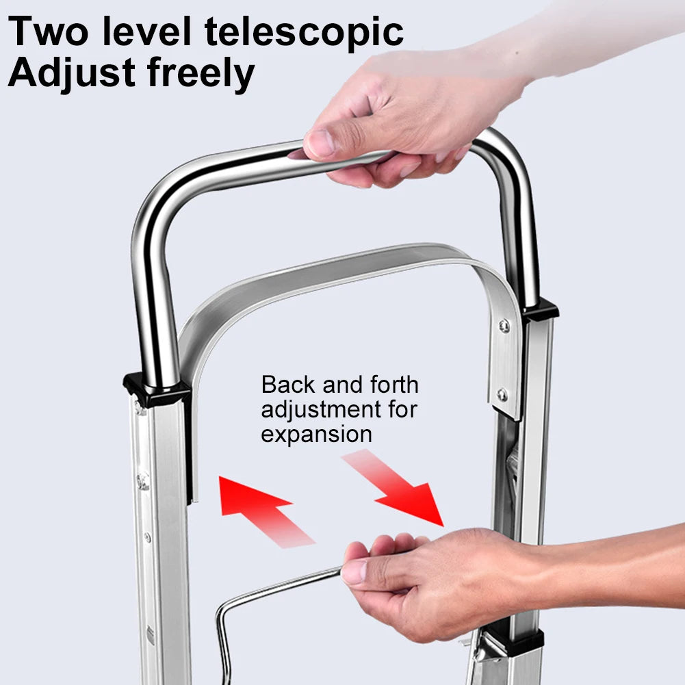 Folding Sack Truck Portable Dolly Cart Long Telescoping Handle Heavy Duty Barrow Cart Non-Slip for Moving and Travel