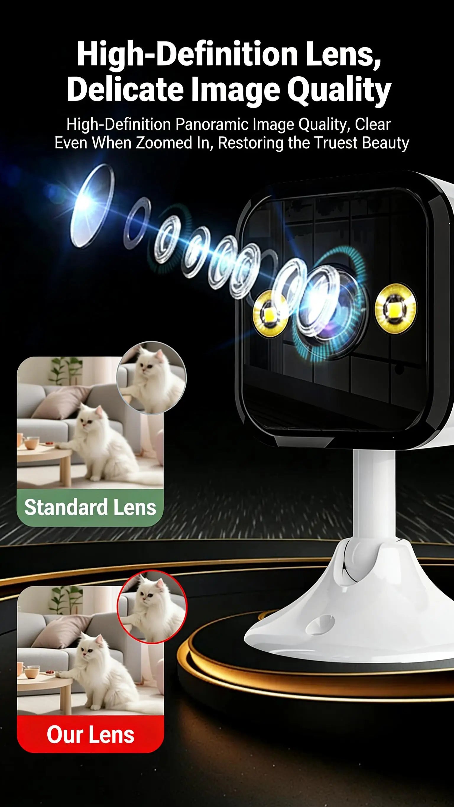 Caméra de sécurité WiFi 1080P intérieure extérieure IP66 vision nocturne