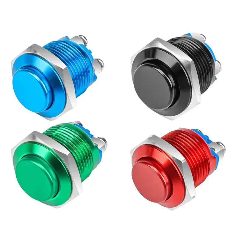 IP67 16 mm Metal Push Button Switch, Momentary ON-OFF