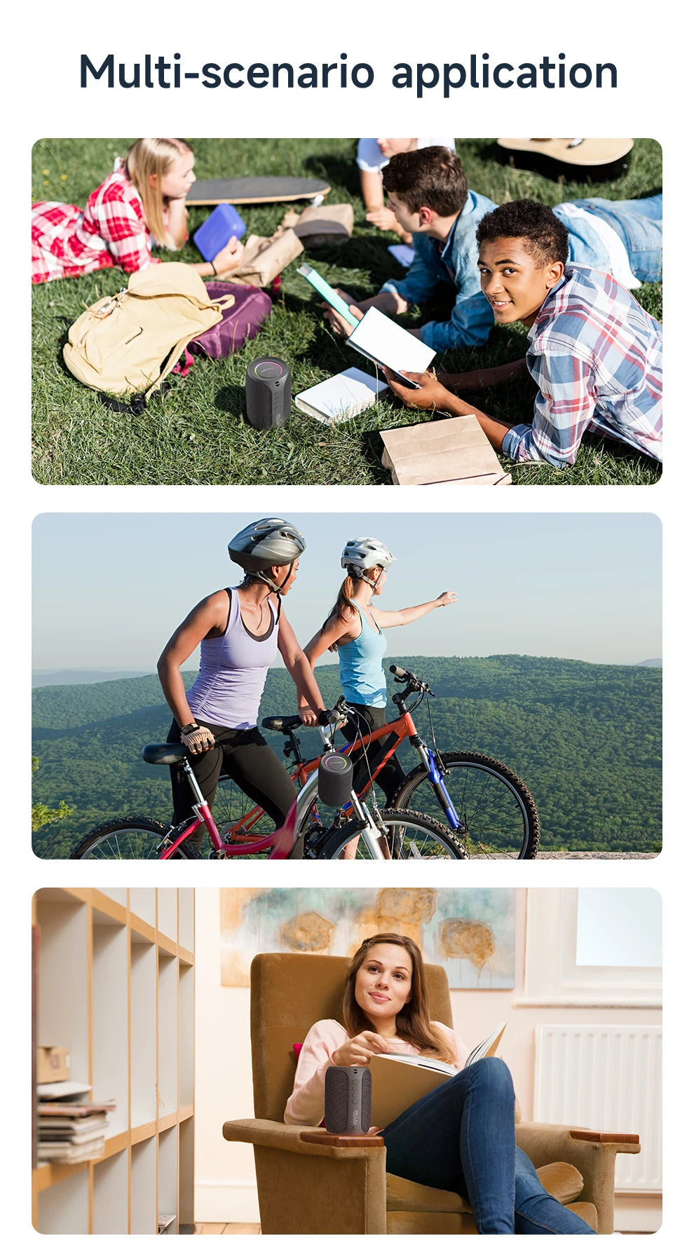 Zealot-S32PRO Powerful Bluetooth Speaker, Bass Wireless, LED Light, Outdoor Speakers, Subwoofer, Waterproof Sound Box Support 