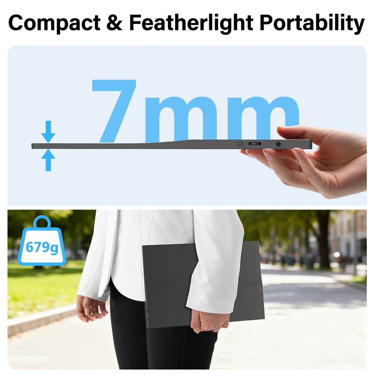 15.6 Inch Portable Monitor 1080P IPS with Speakers