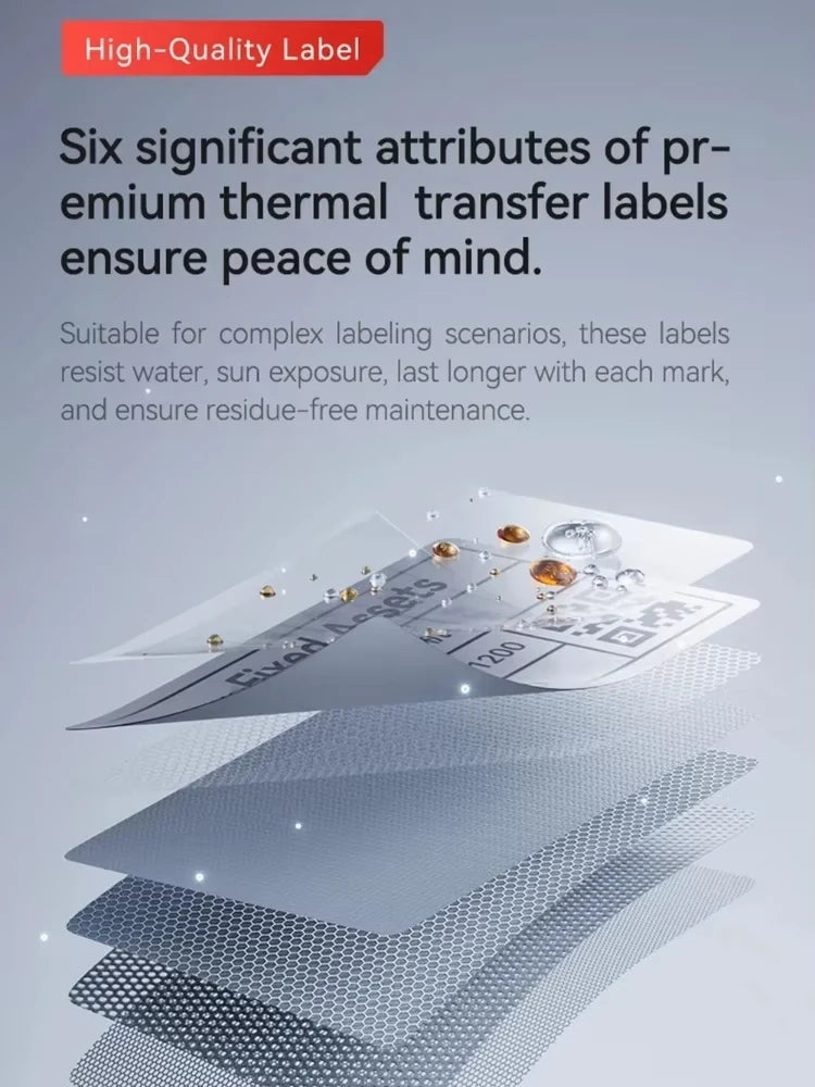 NIIMBOT M2 M3 Láser Plata Transferencia Térmica de Etiquetas, Nombre del Equipo Eléctrico, Certificado de Cualificación, Placa de Identificación