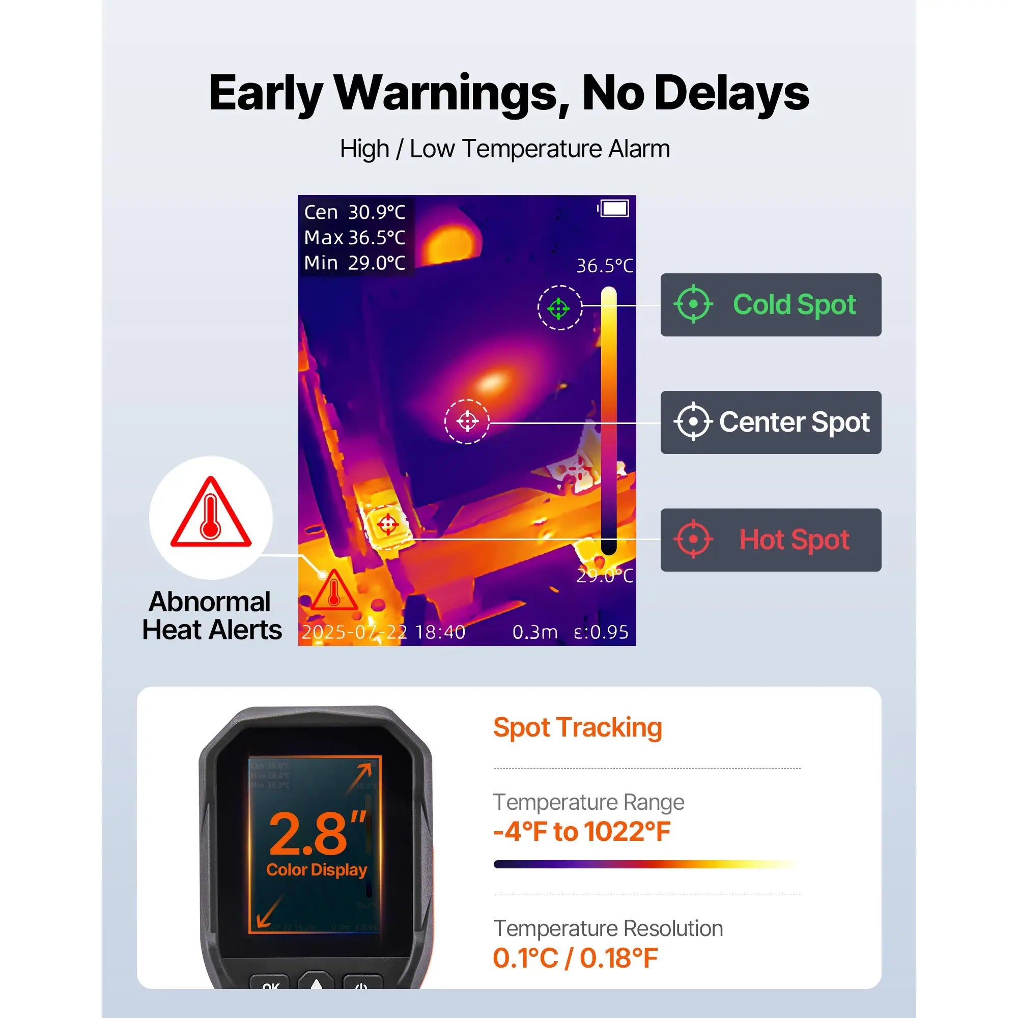 Handheld Thermal Camera 320x240 Enhanced Imaging with 25Hz Refresh