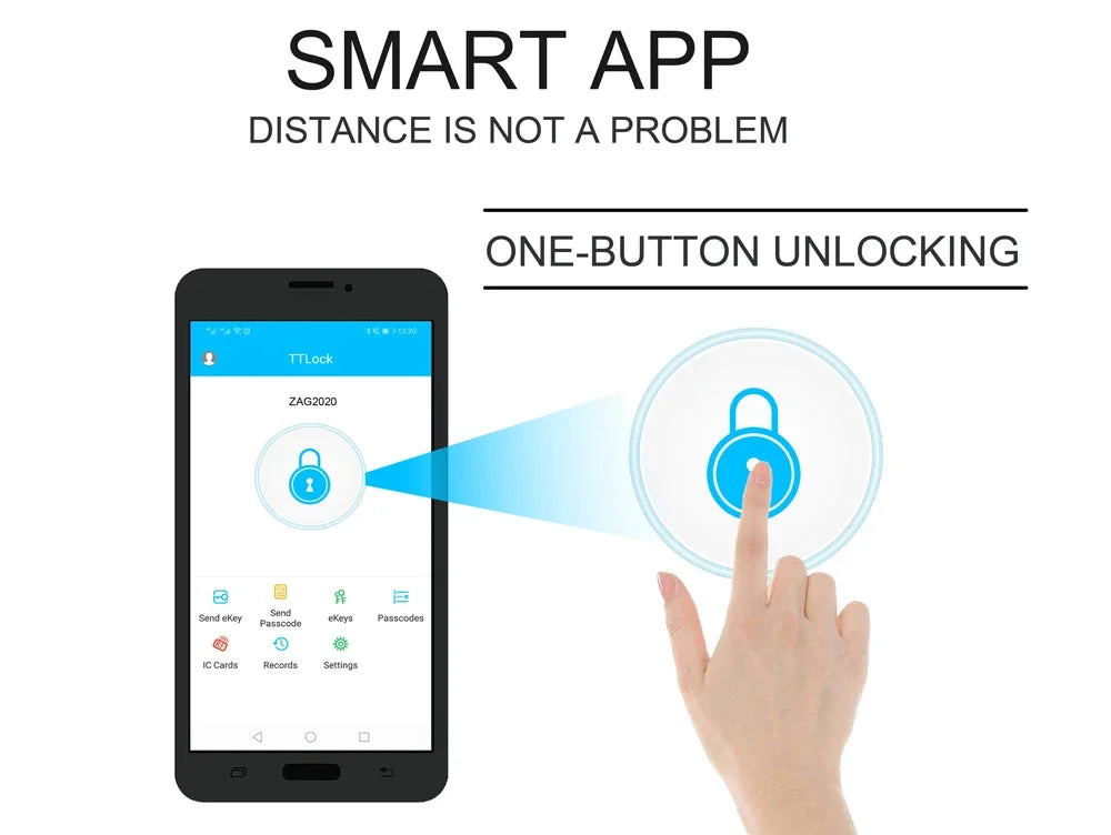 DIY Electronic Smart Door Lock Cylinder TTlock App Fingerprint Digital Keypad Card Unlock Keyless Home Security Lock EU Profile