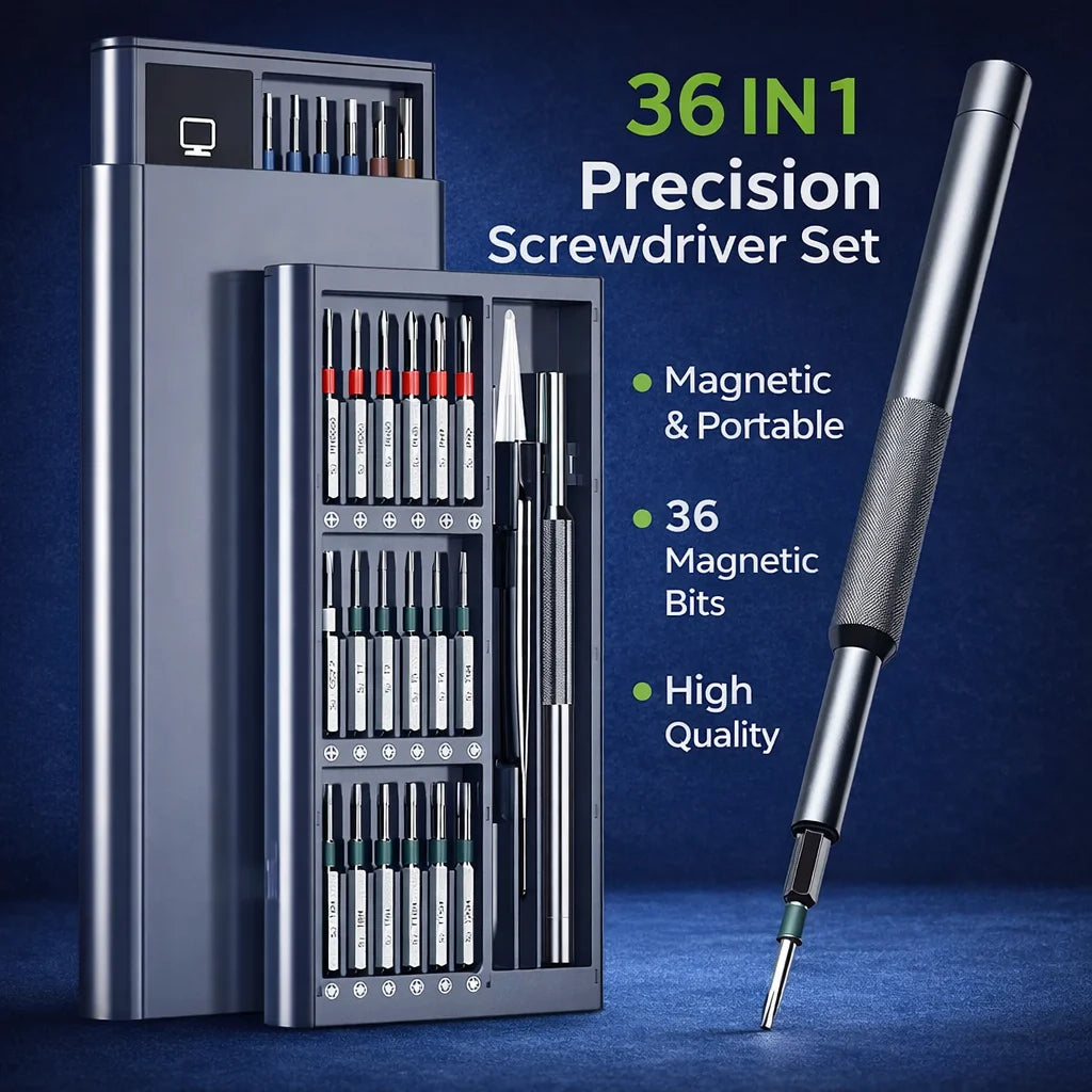 Magnetic Precision Screwdriver Set - Long-Bit Options