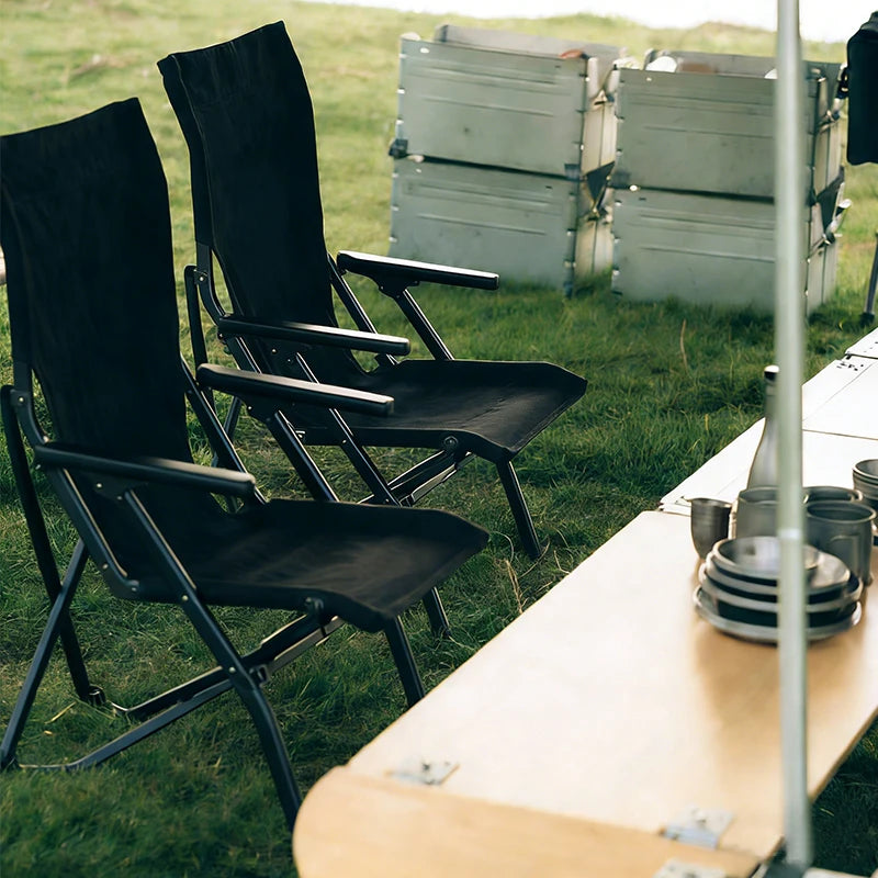 Folding Outdoor Chair with High Back and Handrails
