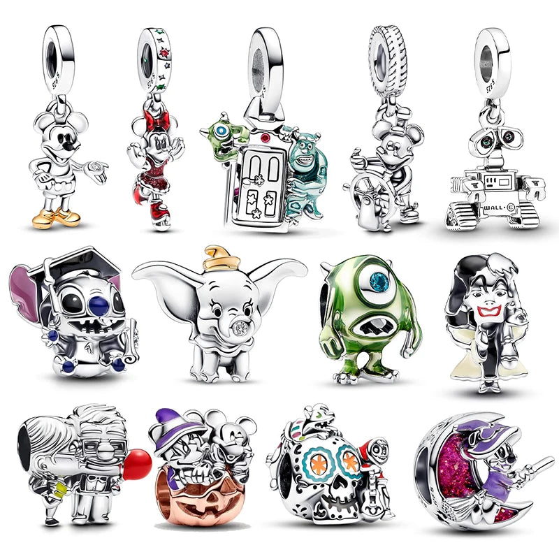 925 Silver Witch Charm Bead for Disney-Inspired Bracelets