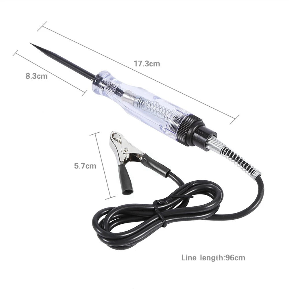 Caneta de teste elétrico para automóveis e camiões 6V12V24V, sonda para testar lâmpadas e circuitos, ferramenta de diagnóstico e manutenção de circuitos automóveis