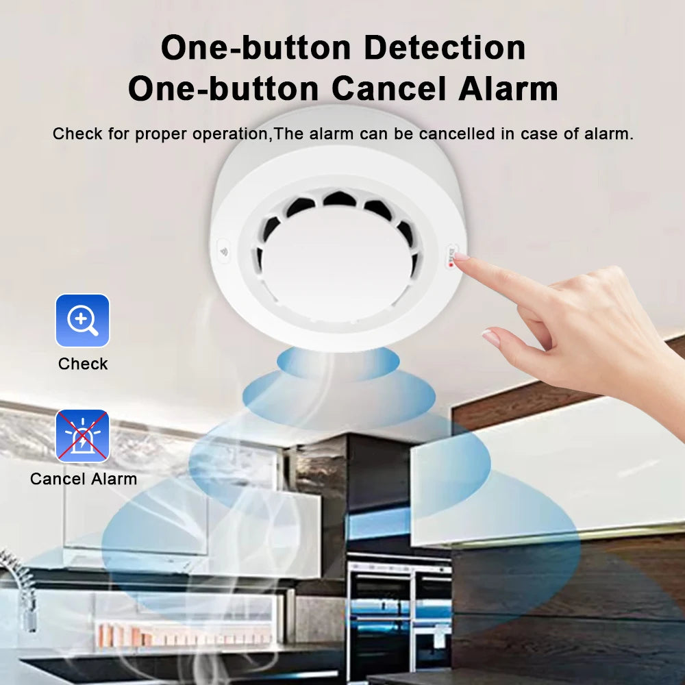 Tuya Smart Smoke Detector for WiFi or Zigbee Home Safety