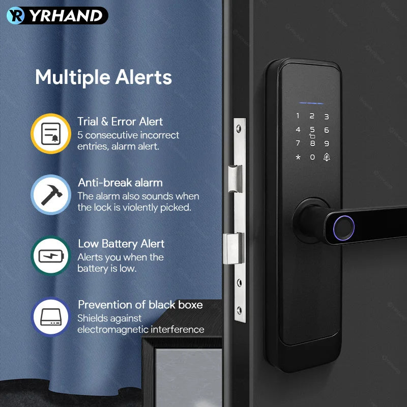 Fingerprint and Code Electronic Door Lock
