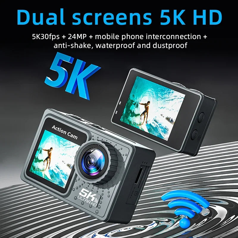 Action Camera 5K 4K with Electronic Stabilization