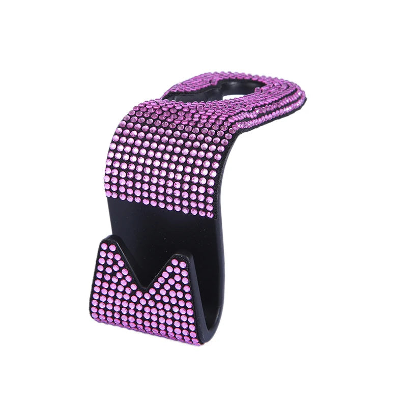 Rhinestone Car Seat Back Hook Hanger for Daily Vehicle Storage